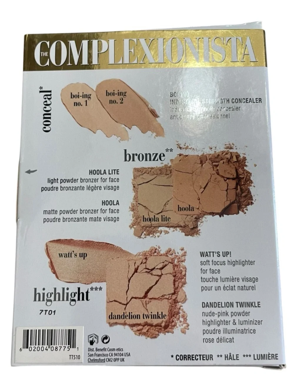 Benefit The Complexionista Makeup Palette Vol 1 Conceal Bronze Highlight